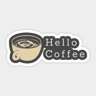Hello Coffee Sticker